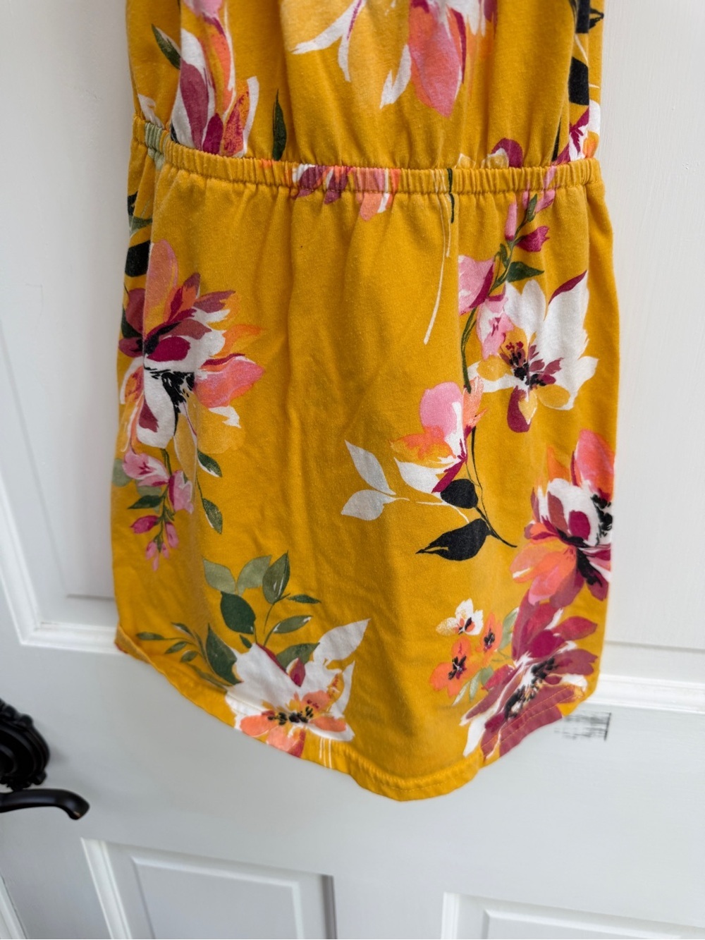 The Children's Place Girls S 5 6 Yellow Floral Ruffle Shoulder Dress - Picture 4 of 7